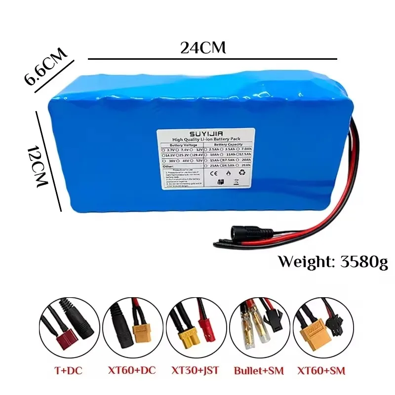 13S6P 21000mAh 48V 18650Rechargeable Lithium Battery Pack 50A BMS Suitable for Electric Bicycles and Scootersbicicleta eléctrica