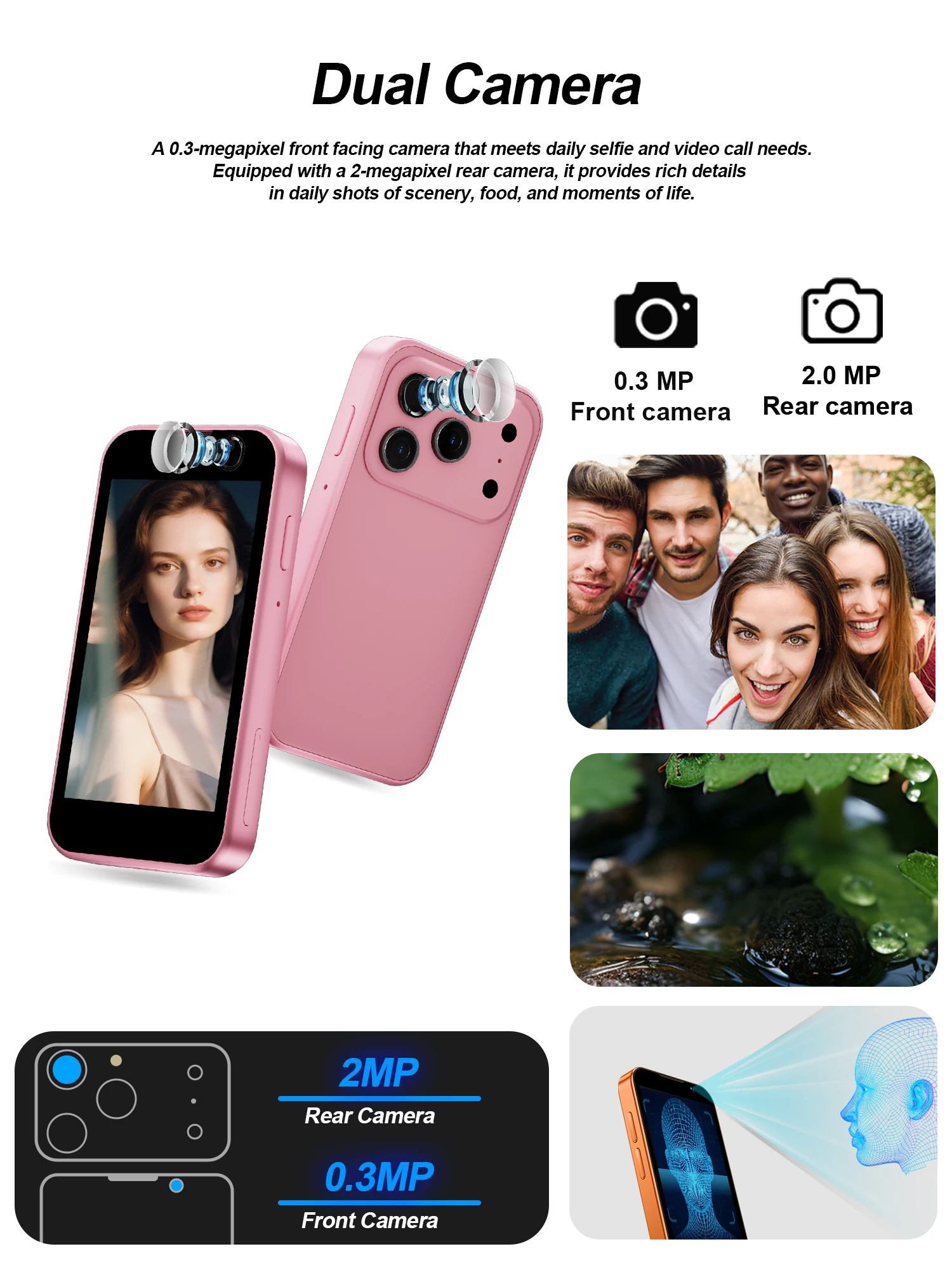 SERVO 17SE Mini Smartphone Android 9.0 2GB+16GB Dual SIM 3.0'' Screen Play Store WhatsApp GPS WiFi 3G WCDMA Small Mobile Phones