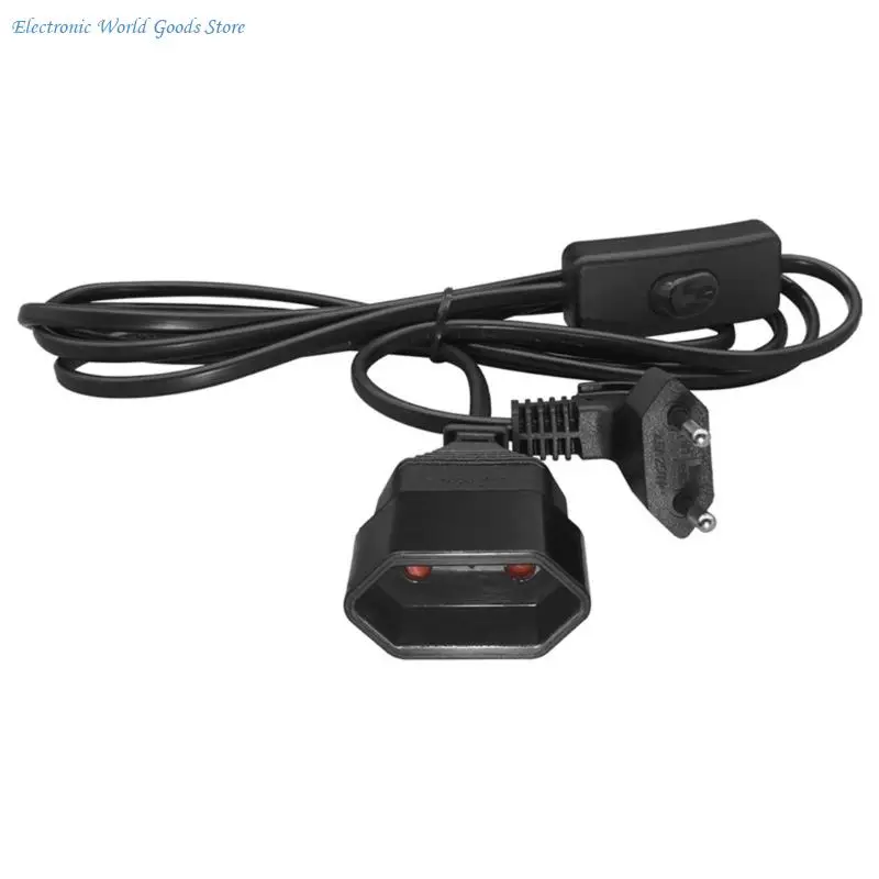 A3PD European Power Extension Cord 2 Prong Male Plug To Female Socket European Extension Cable for PC Computer Accessories