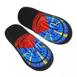 974 Reunion Island Flag Guest Slippers for Bedroom Women Custom Print House Slipper