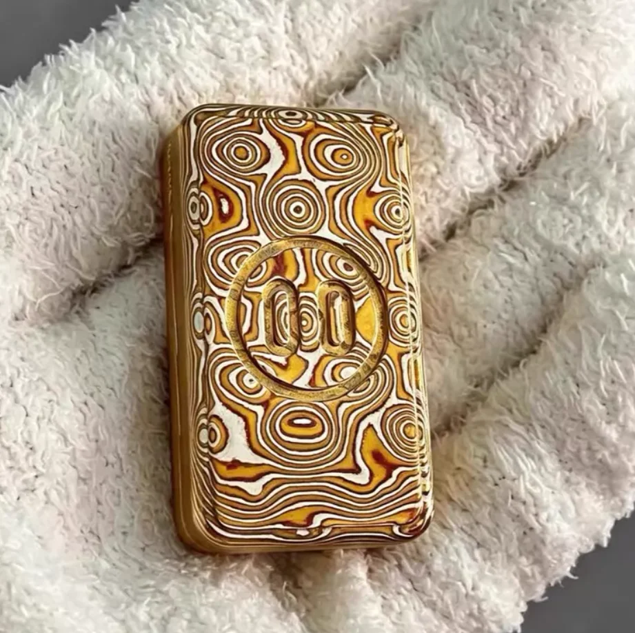 Used EDC Yedc Pig Nose Cloud Pattern mokume fidget slider decompression toy