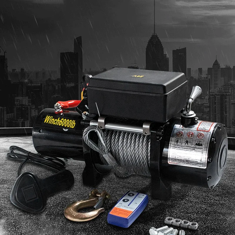 Small Winch 12 V Off-road Vehicle Self-rescue Winch 24 v Convenient Hoist Vehicle-mounted Winches Small Crane