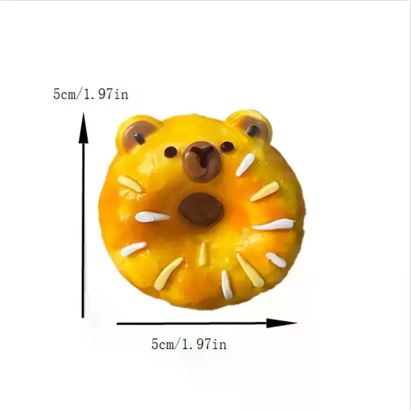 Cute Fun Capybara Pinch Squeeze Toy Silicone Stress Relief Toy Cream Mud Feel Decompression Slow Rebound Toy Keyring Charm Gifts