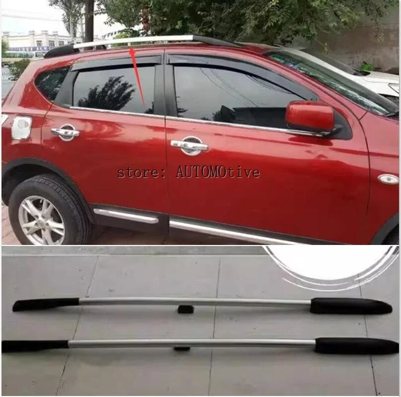 Roof Rack Rails Side Bars For Nissan Qashqai 2007-2012 For Decoration Only !