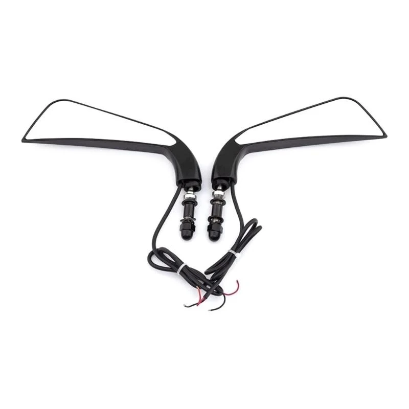 

37JE Motorcycle Rearview Side Mirror with LED Turn Light Durable for 883 1200