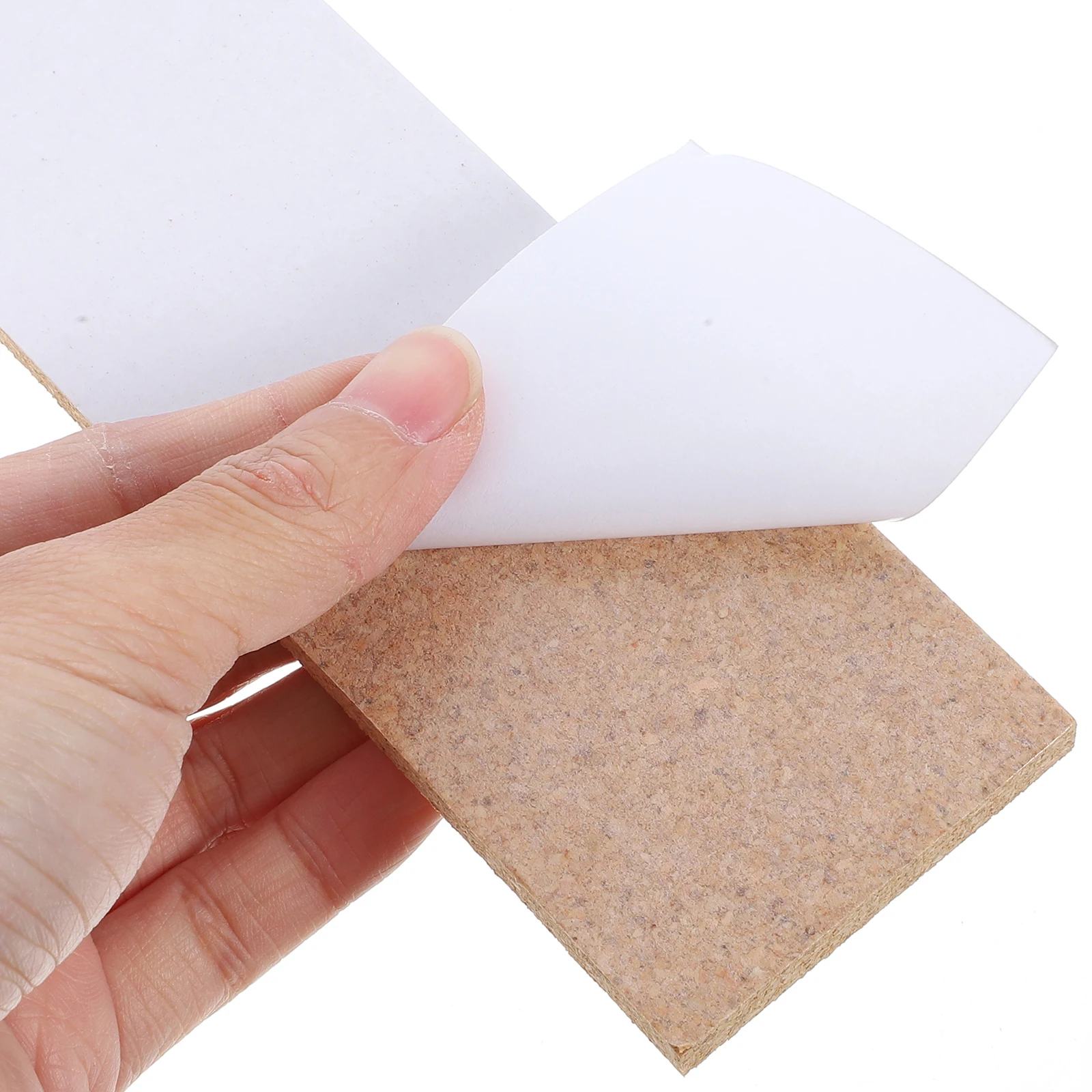 5 قطعة شرائط جدار الفلين ذاتية اللصق سميكة براون نشرة بار البلاط لمكتب المدرسة المنزل مذكرة مجلس إعلان عرض الصور