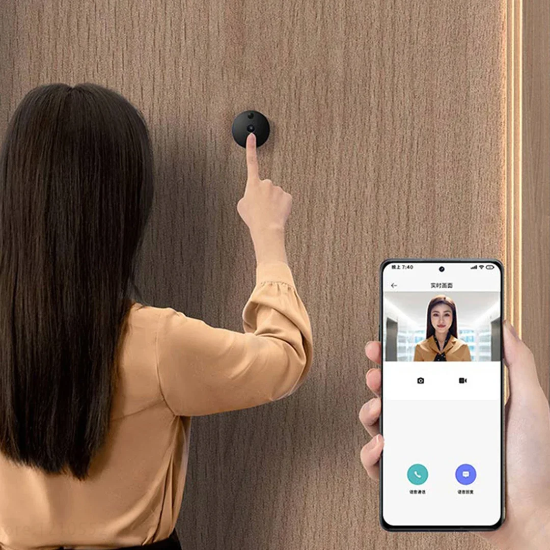 Miui-حماية أمان عين القط الذكية ، شاشة IPS مقاس 5 بوصات ، جرس باب فيديو ، كاميرا من من نوع P ، رؤية ليلية عالية الدقة ، إنذار بتطبيق WiFi