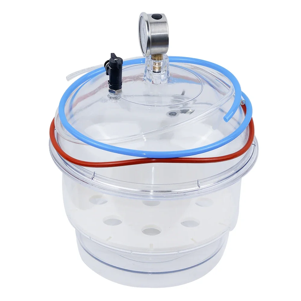 Diameter 250MM Polycarbonate Plastic Vacuum Dryer Laboratory Dryer Transparent Vacuum Drying Apparatus Double Upgrade Ball Valve