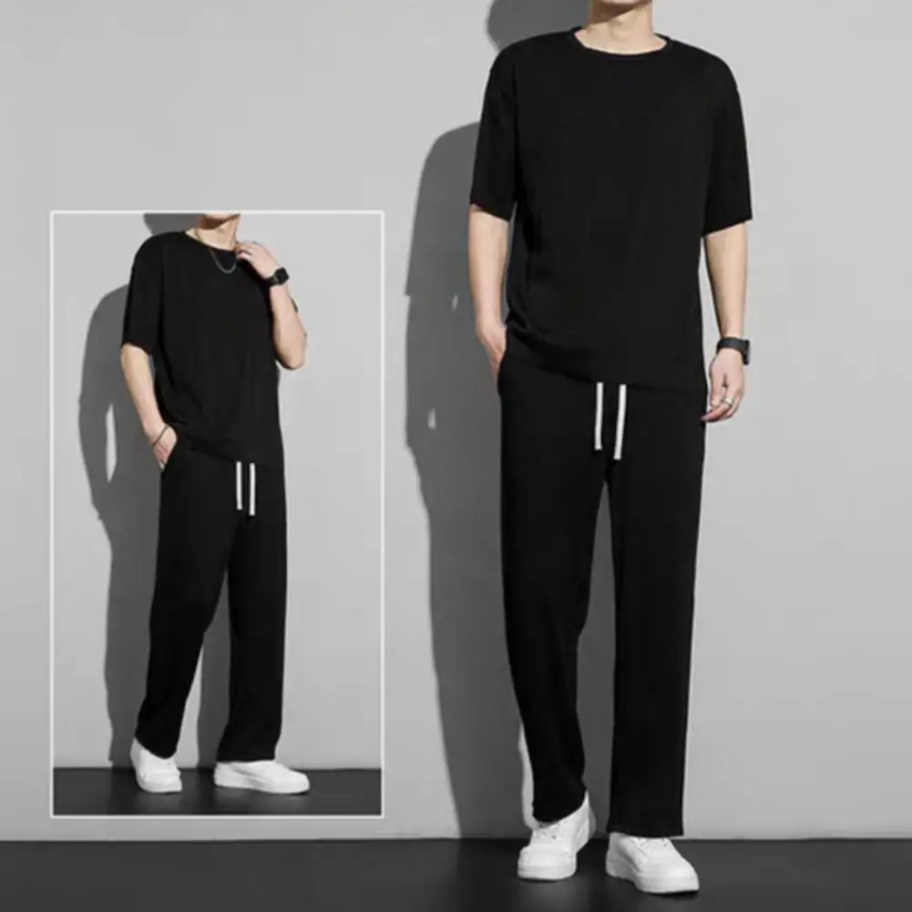 2023 Summer Pleated Pants Solid Tapered Pants Pencil Pants Four-season Casual Ice Silk Bottoms Japenese Streetwear Men