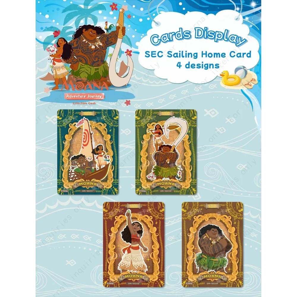 New Cardfun Genuine Moana Collection Card English Edition Exquisite Craftsmanship Card Christmas Encouragement Gift for Children