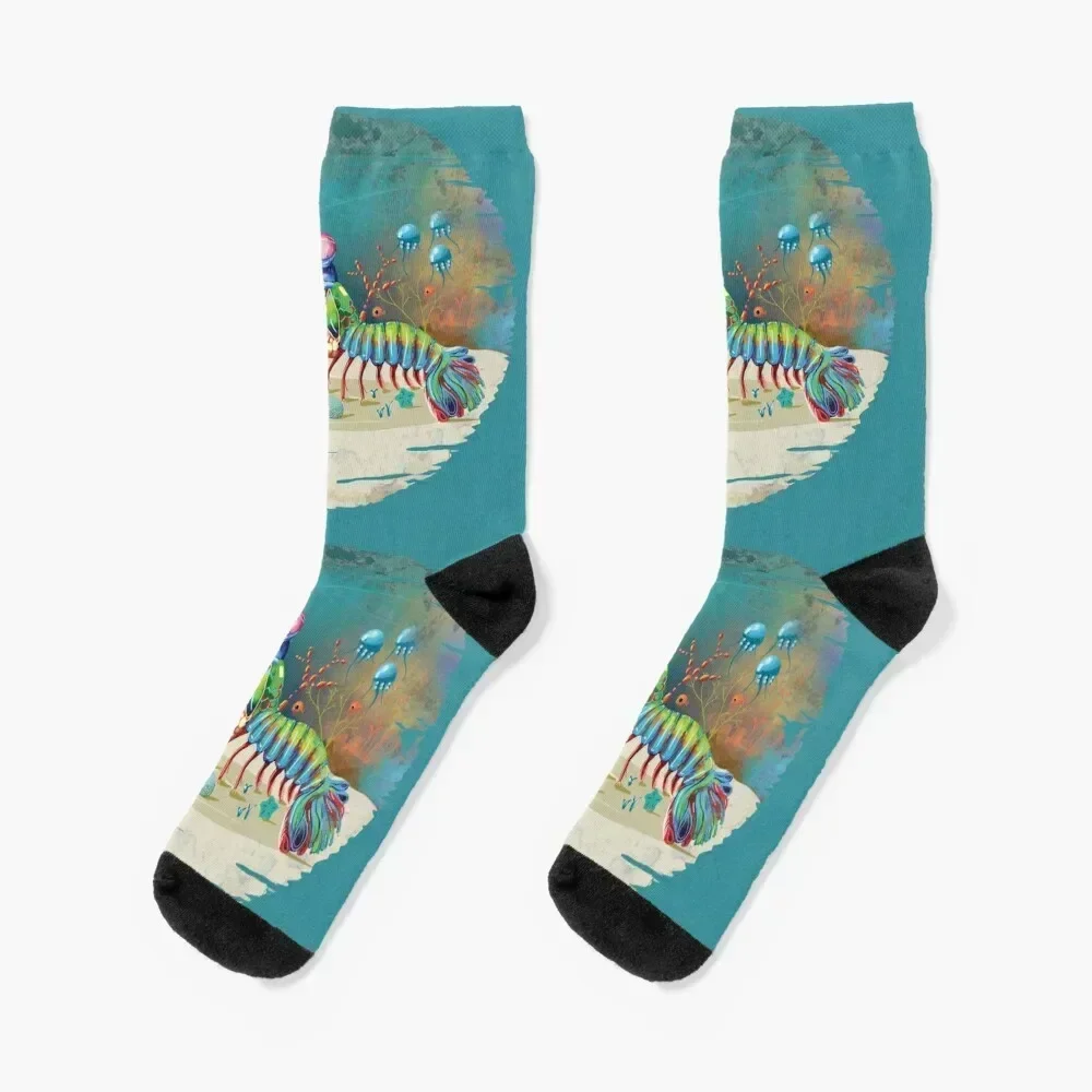 

Peacock Mantis Shrimp Socks Christmas Stockings Lots cute Men Socks Women's