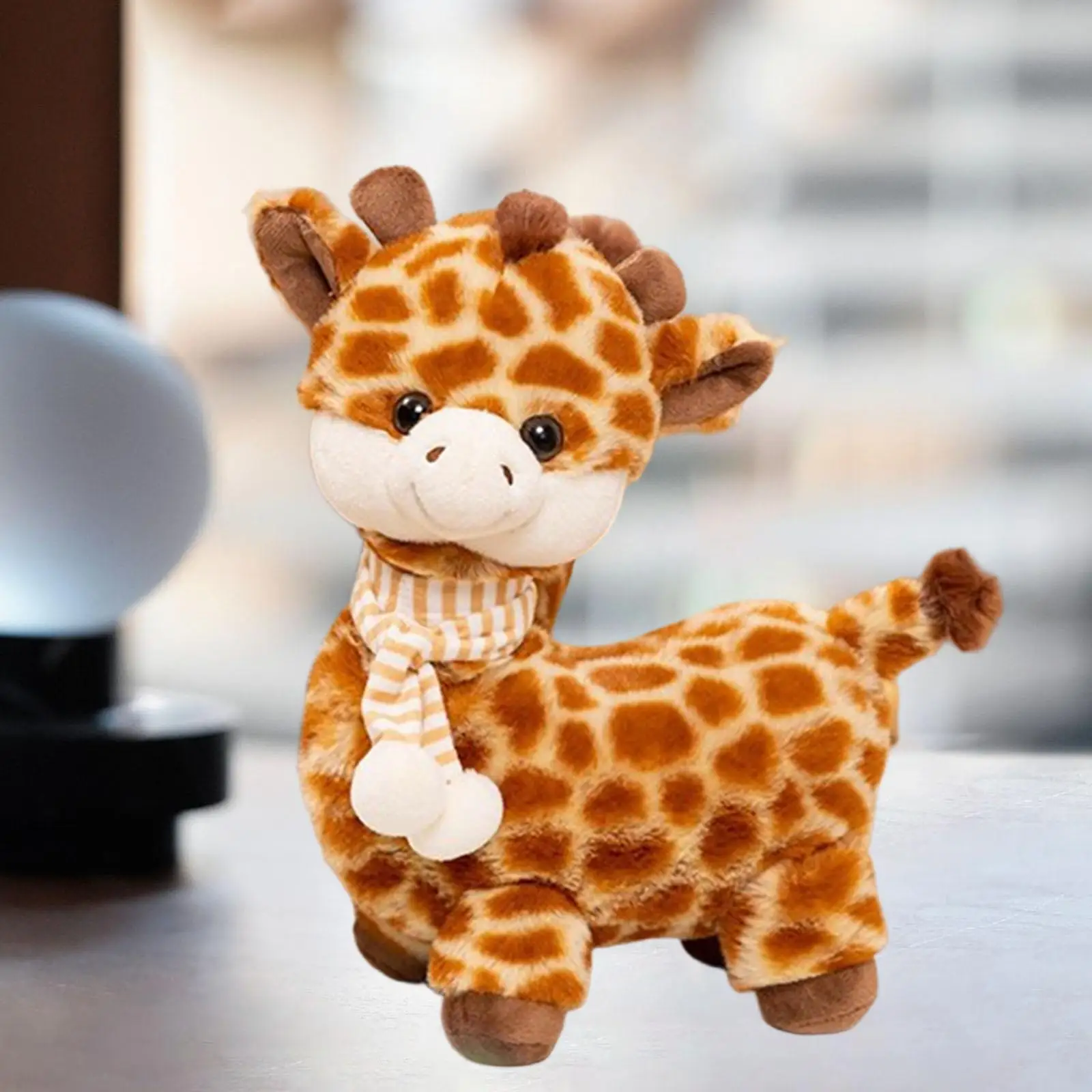 لعبة الزرافة القطيفة المحشوة على شكل حيوان زخرفة زخرفية دمية قطيفة للأطفال هدية عيد ميلاد للأطفال لقضاء العطلات وغرفة النوم وديكور المنزل