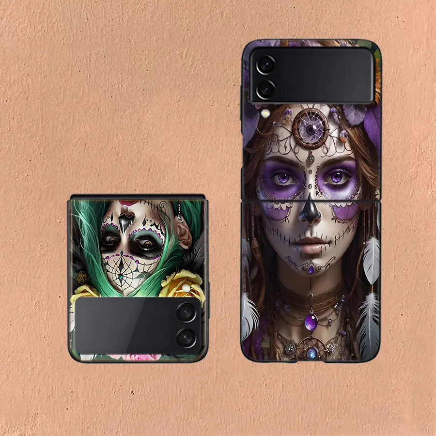 Dreamcatcher Sugarskull For Samsung Galaxy Z Flip 5 4 3 Case Shockproof Hard Cover For Phone Z Flip 6 5G Z Flip 5 4 5G TPU PC Ha