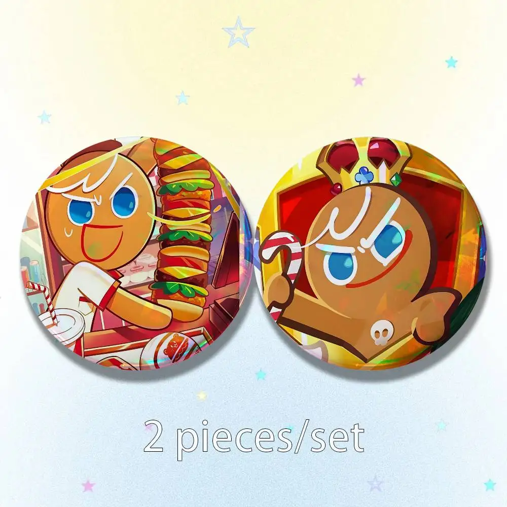 White lily C-Cookie Run Kingdom 25mm 75mm 44mm 58mm 32m Coin Badges Personalized Handmade Round Brooches Pins Accessory