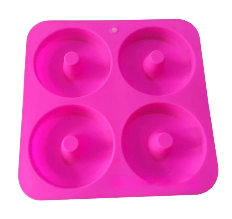 Silicone Cake Mold Four Large Donut Mold 10CM Donut Mold Baking Mold High Temperature Resistant