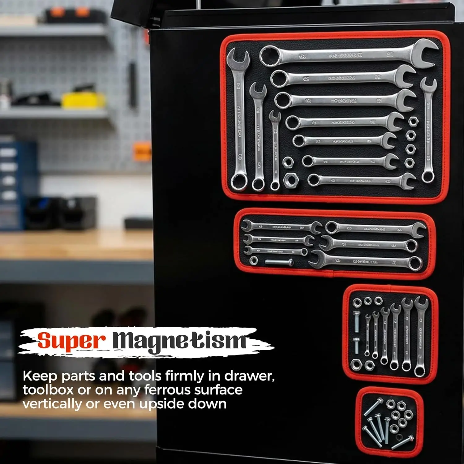 Magnetic Tools Storage Mat, Space Saving Wall Mount, Quick Organization, Improve Workshop Efficiency, Portable Tool Holding Pad