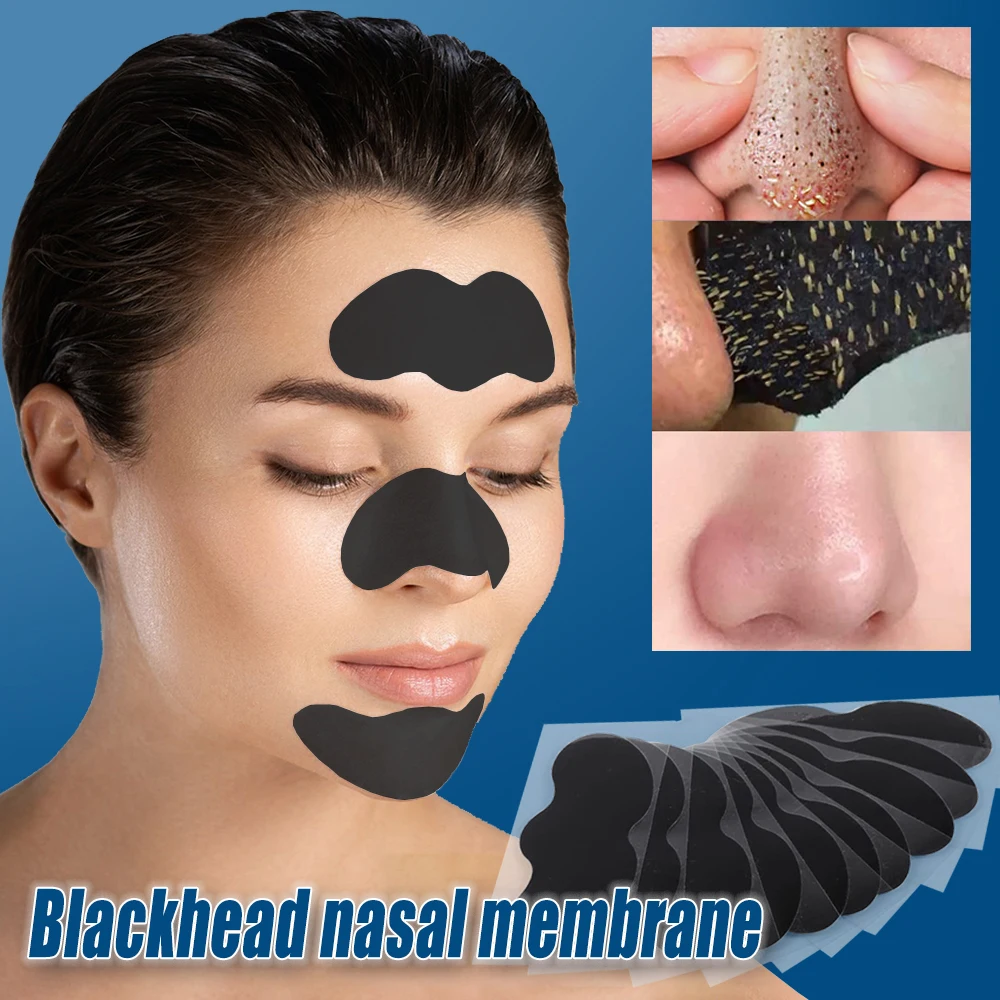 10/50/100pcs 숯 딥 클렌징 모공 스트립 지성 피부의 블랙 헤드 제거를위한 코 스트립 인스턴트 모공 막힘 방지 패치