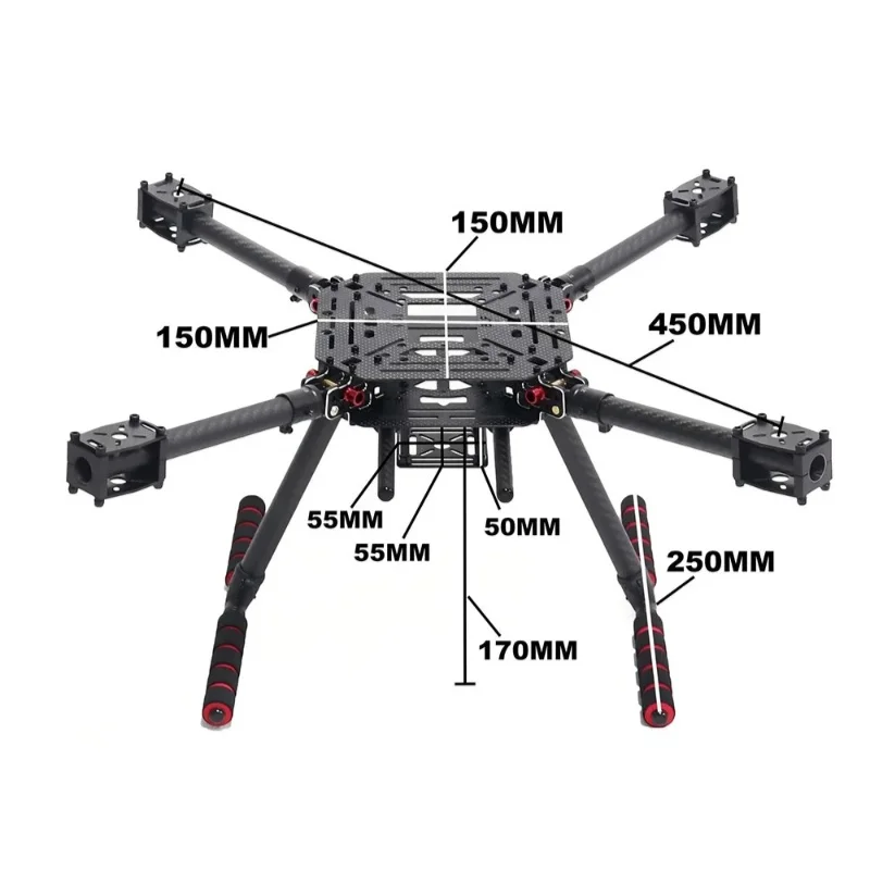 BCUBE 450mm クアッドコプターフレーム、4軸フレームホイールキット、2212 2216モーター対応、FPVおよび航空写真用RCドローンフレーム