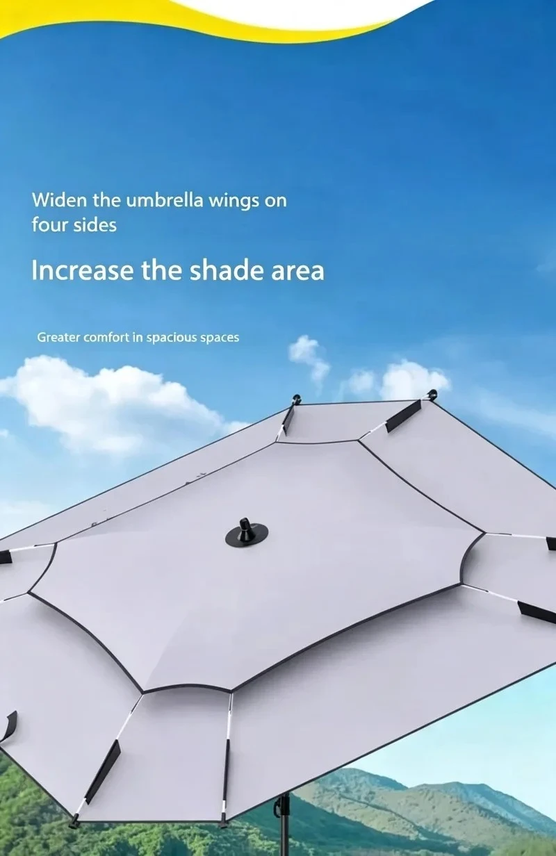 Portable Square Fishing UmbrellaUpdated Sunshade Waterproof Umbrella For Outdoor Wild Fishing Camping