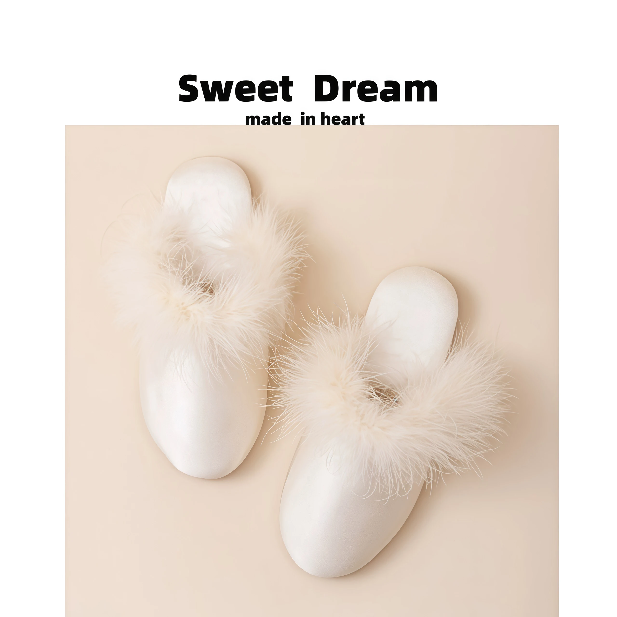 Advanced Fur French Fairy Style Slippers For Women's Spring Autumn Home Indoor Silent Slippers Anti Slip Soft Sole Autumn Winter