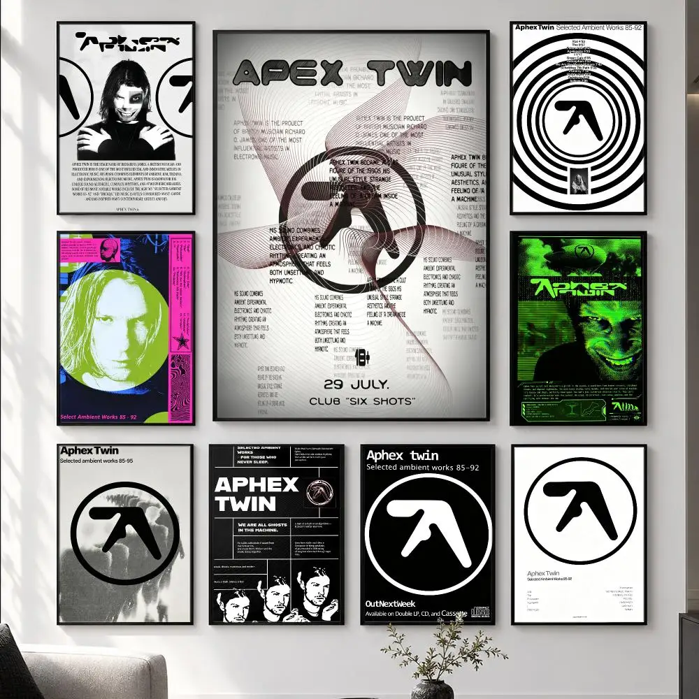 music Aphex Twin Poster  HD Poster Simple Home Decoration Suitable for Living Room Bedroom Corridor Gift Giving
