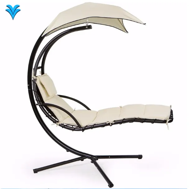 

Modern Design Steel Floating Swing Chaise Chair Hanging Hammock for Outdoor or Indoor Use for Bedroom or Living Room