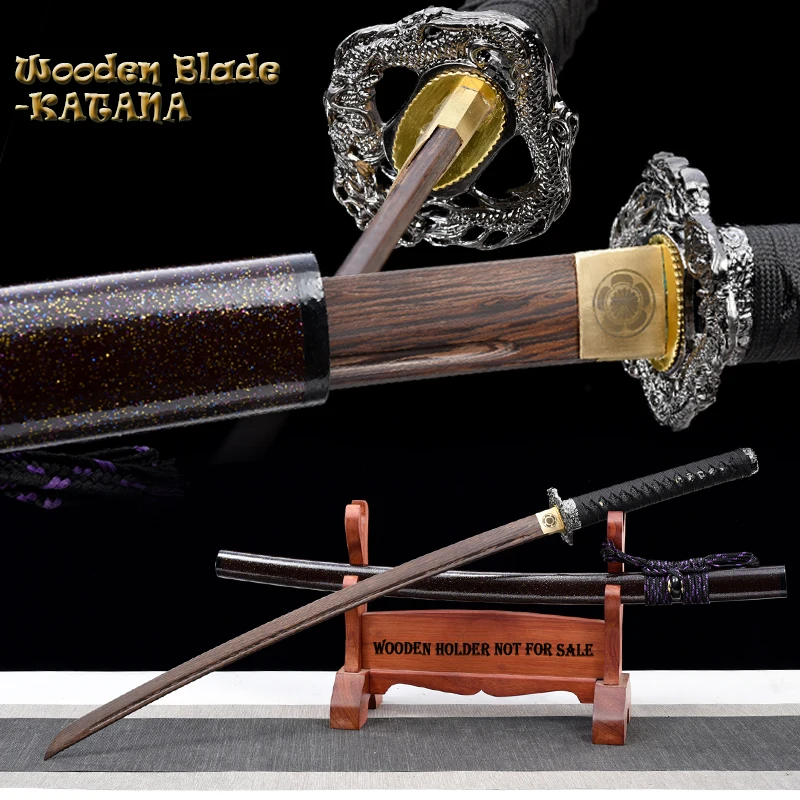 Personal Custom Japanese Iaito Training Sword,Home Decor Katana, Wooden Saya, Type G, Dragon Tsuba, Props