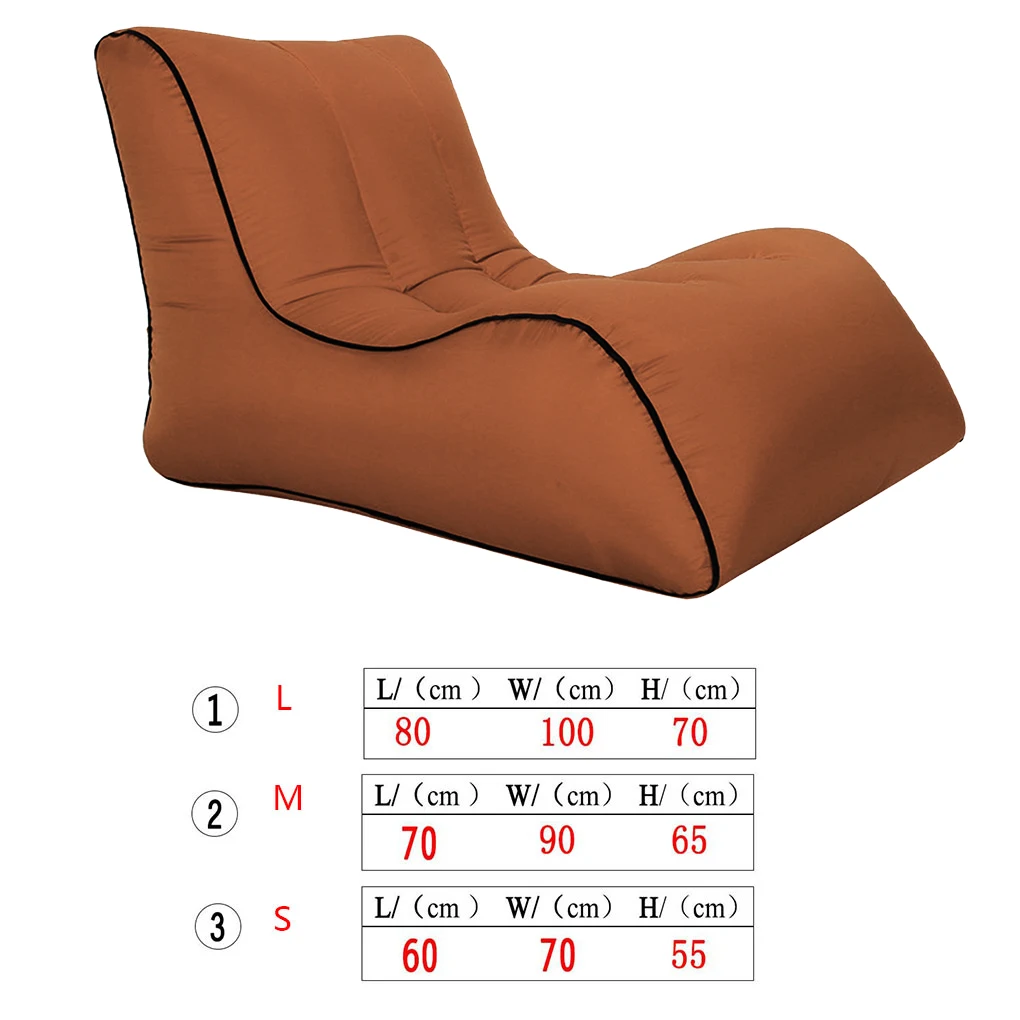 Inflatable Air Bag Lounger Sofa Lazy Couch Portable Chair Sleeping Camping Waterproof Sofa