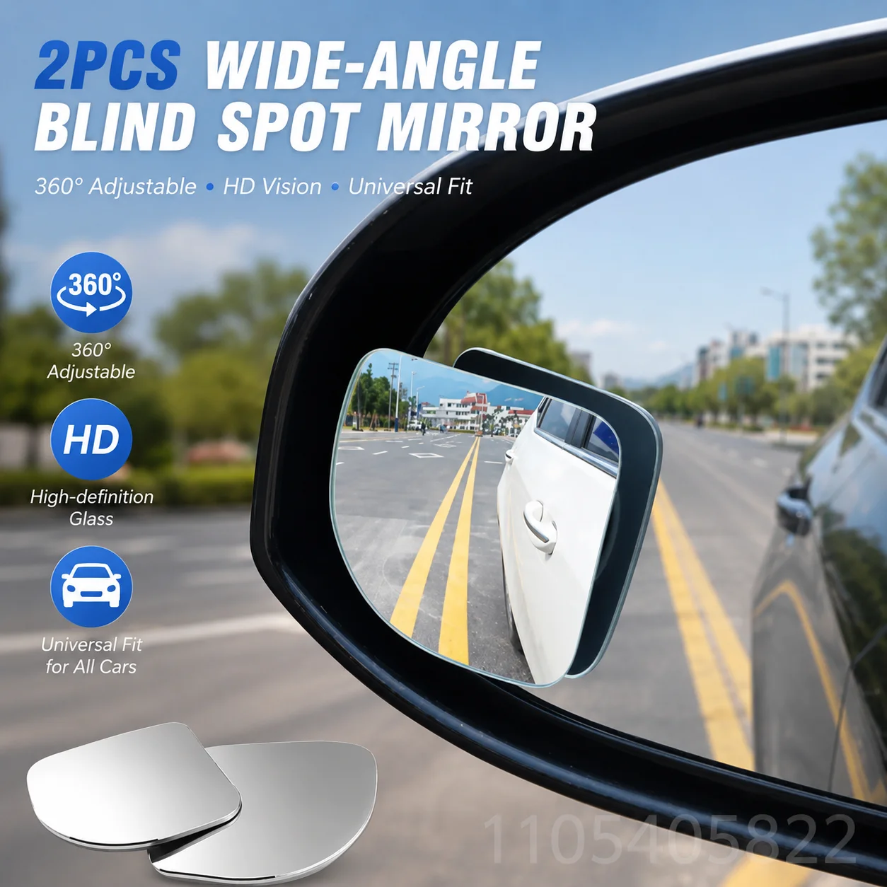 2Pcs Blind Spot Mirror Wide Angle Rear View For Mercedes Benz C W204 W205 W206 E W212 W213 S W222 W223 GLC X253 GLE W166