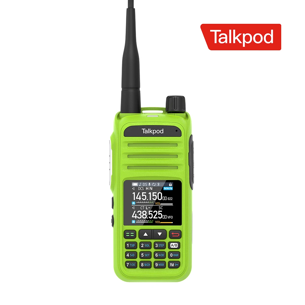 A36plus UHF/VHF/AM/FM Multi-Band Portable Two Way Radio Transceivers Multi-Function with Color Display Walkie talkie