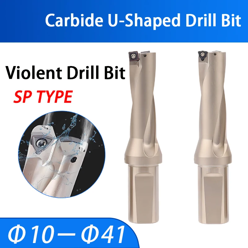 SP U Drill With Inserts SPMG 2D 3D 4D 5D SP Drill Indexable Drill Bits Violent Drilling Tool For Lathes Cnc