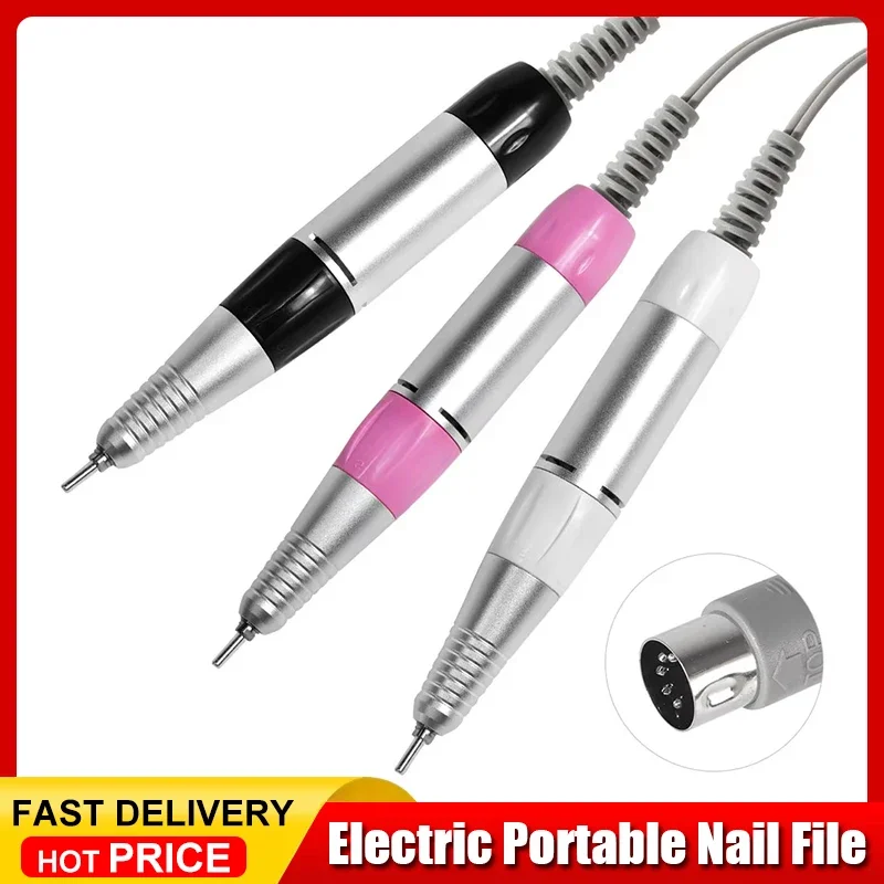 

35000rpm 5Pins Electric Nail Drill Machine Handle Handpiece Pedicure Replacement Pen Manicure Beauty Tool ABE Accessory