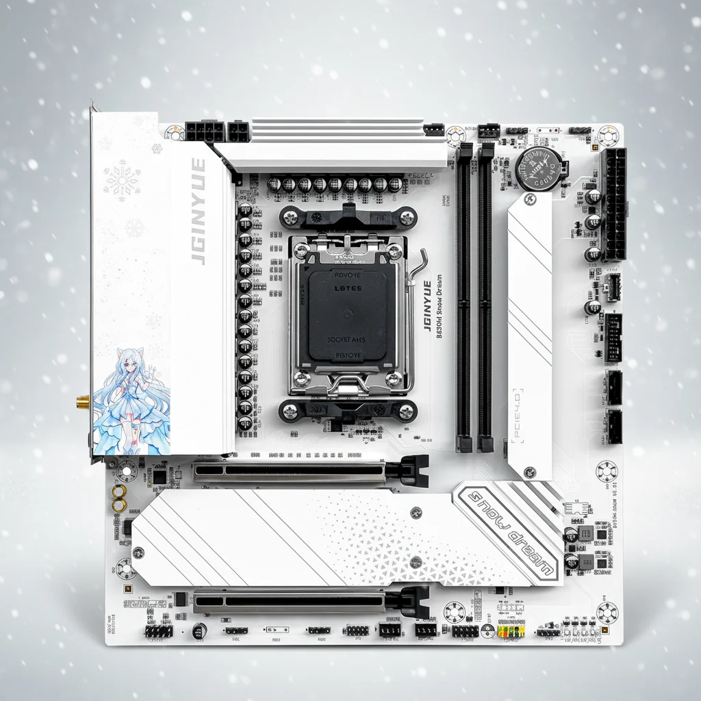 JGINYUE B650E B650M B650I Pro B850M Pro Wifi Motherboard Compatible with Ryzen 7000 Series AM5 CPU DDR5 I‑ATX E‑ATX Micro ATX