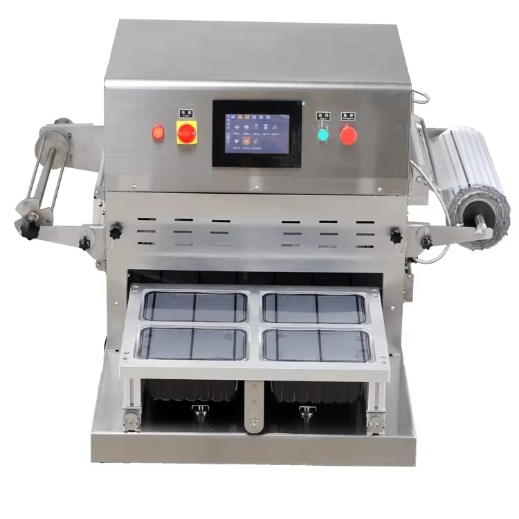 

WANHE Automatic Tray Sealer With MAP Selladora Food Container 8 Compartments Packing Machine