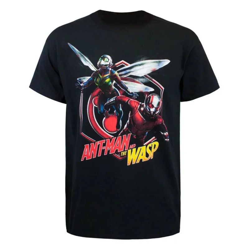 

Summer hot selling Marvel Ant Man anime character men's black round neck short sleeved T-shirt