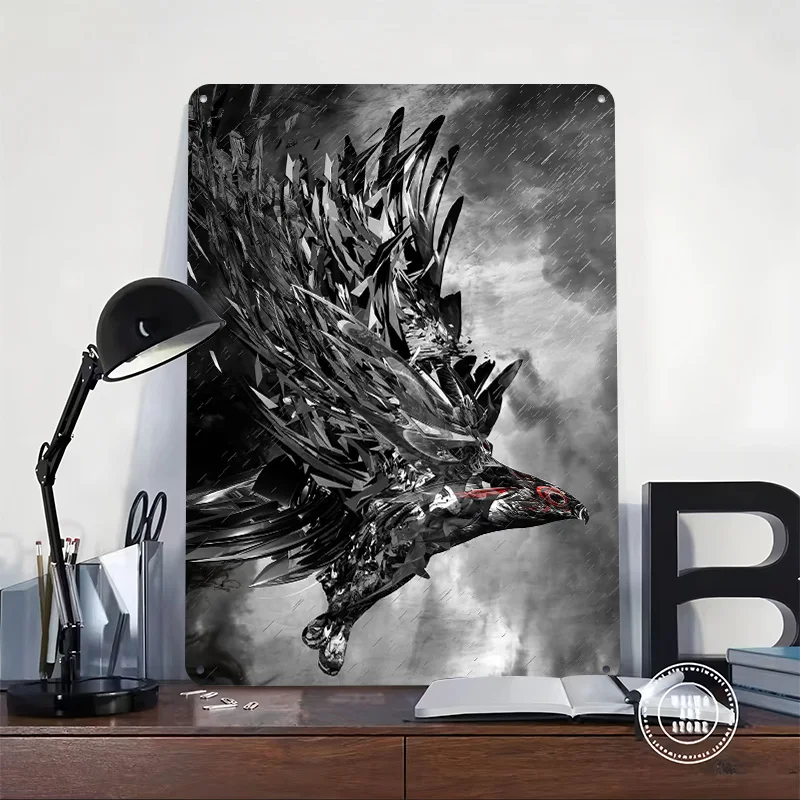 Night Flight Printed Poster Customized Retro Wall Art Vintage Metal Tin Signs for Home Living Room Decorations Gamer Decoration