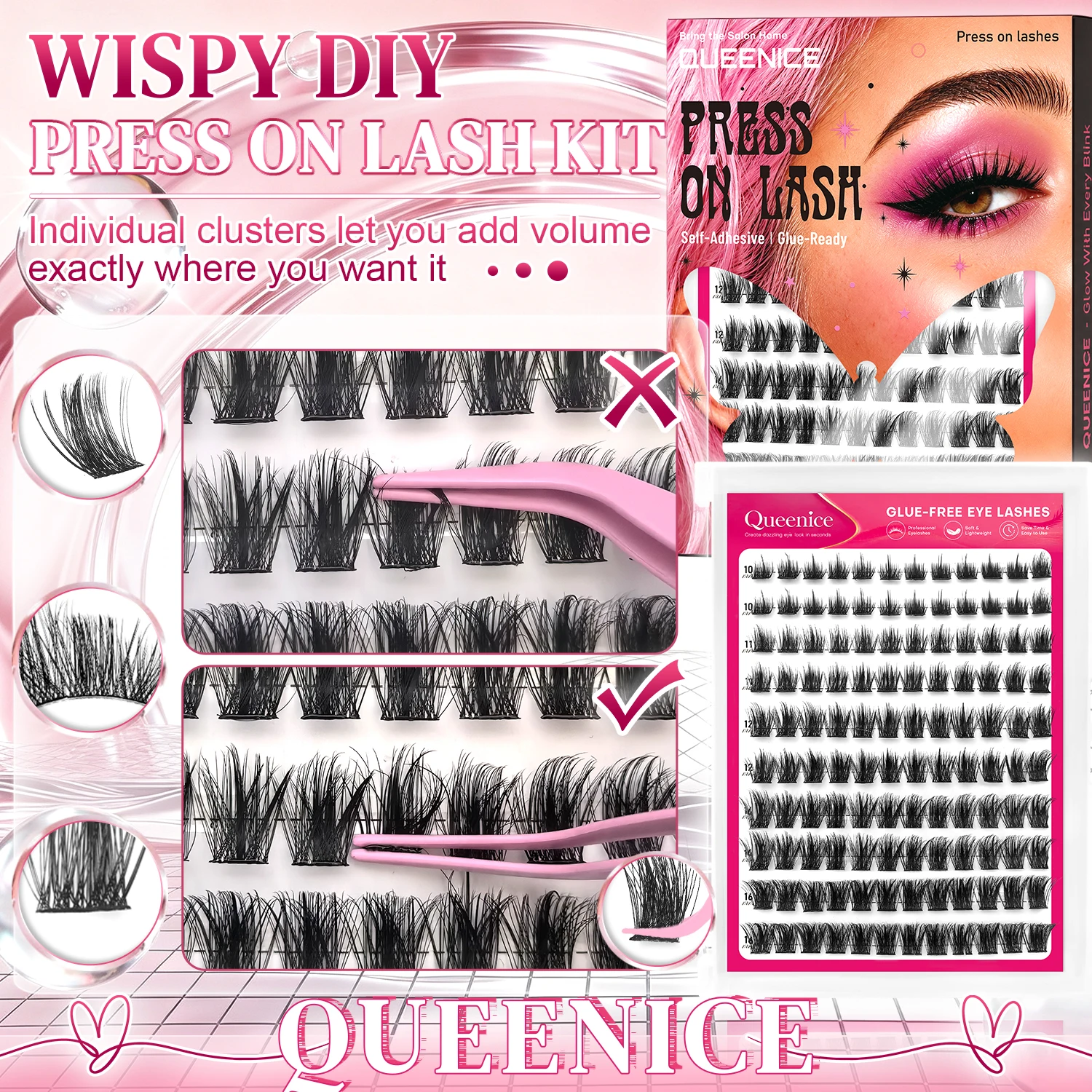 Press On Lash Self-Adhesive La - Anime Cosplay Lashes 评论和价格