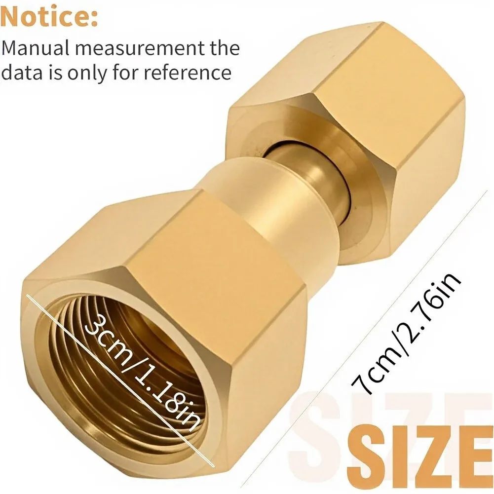 Brass Cylinder Adapter CGA-320 To CGA-580 Adapter For Various Welding Environments Multifunctional Welding Adapter