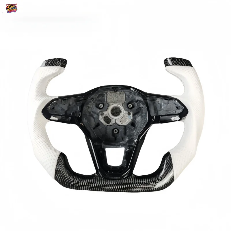 For Volkswagen Golf 8 MK8 CC GTI Passat Flat Bottomed Sport Carbon Fiber Steering Wheel Customized Modification