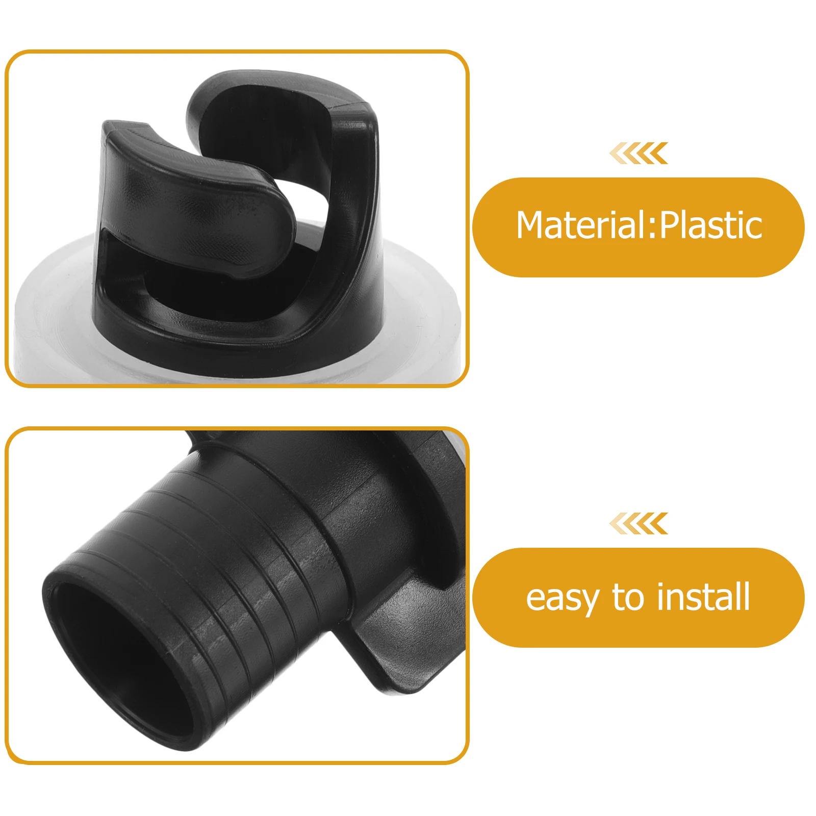 

5pcs Inflatable Boat Air Valve Kayak Replacement Parts Black Paddle Board Pump Adapter