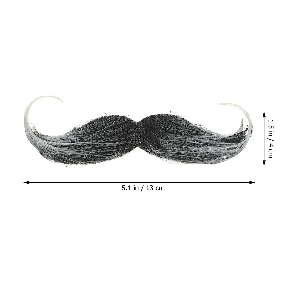 3Pcs Realistic Fake Mustache Beard Cloth Material Halloween Cosplay Party Performance Masquerade Costume Prop Fake Beard for Men