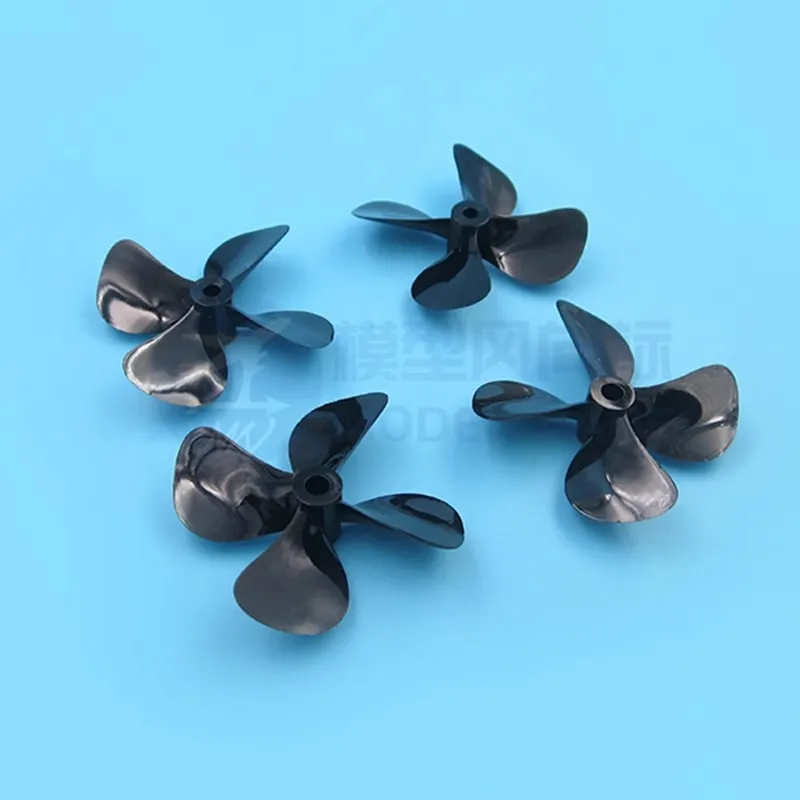 Fully immersed 4-blade CCW/CW Plastic Propeller ID=4mm/5mm for RC Model Fishing Boat