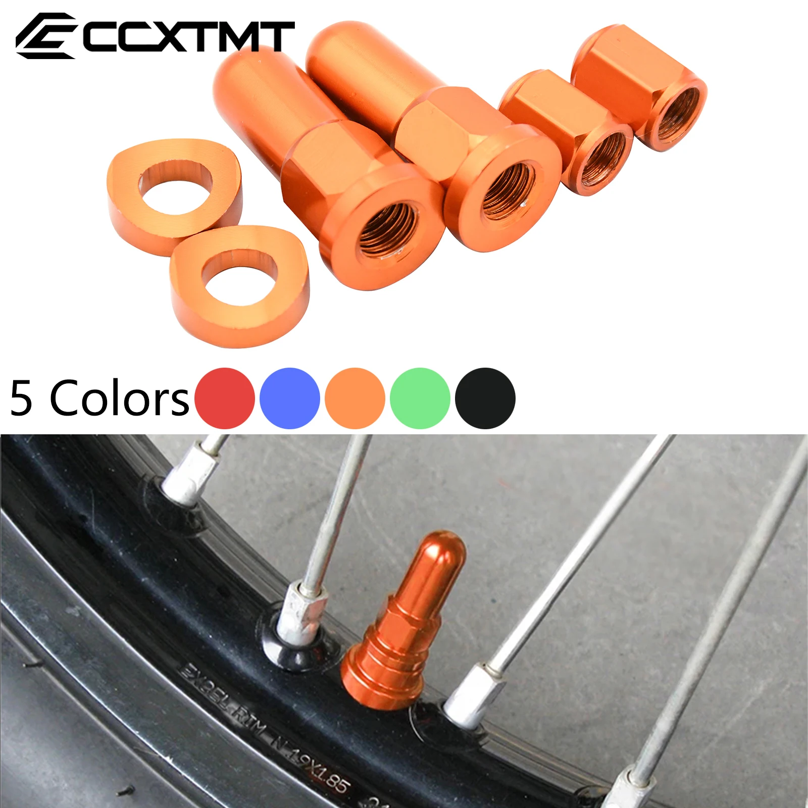 Cnc dirt bike aro de bloqueio porcas parafusos espaçador tampa da válvula motocross para honda yamaha kawasaki suzuki ktm excf sx sxf xc xcw xcf