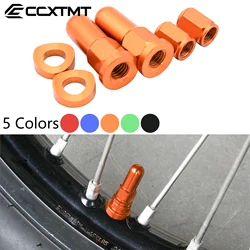 CNC Dirt Bike Rim Lock Nuts Bolts Spacer Motocross Valve Cap For Honda Yamaha Kawasaki Suzuki KTM EXC EXCF SX SXF XC XCW XCF
