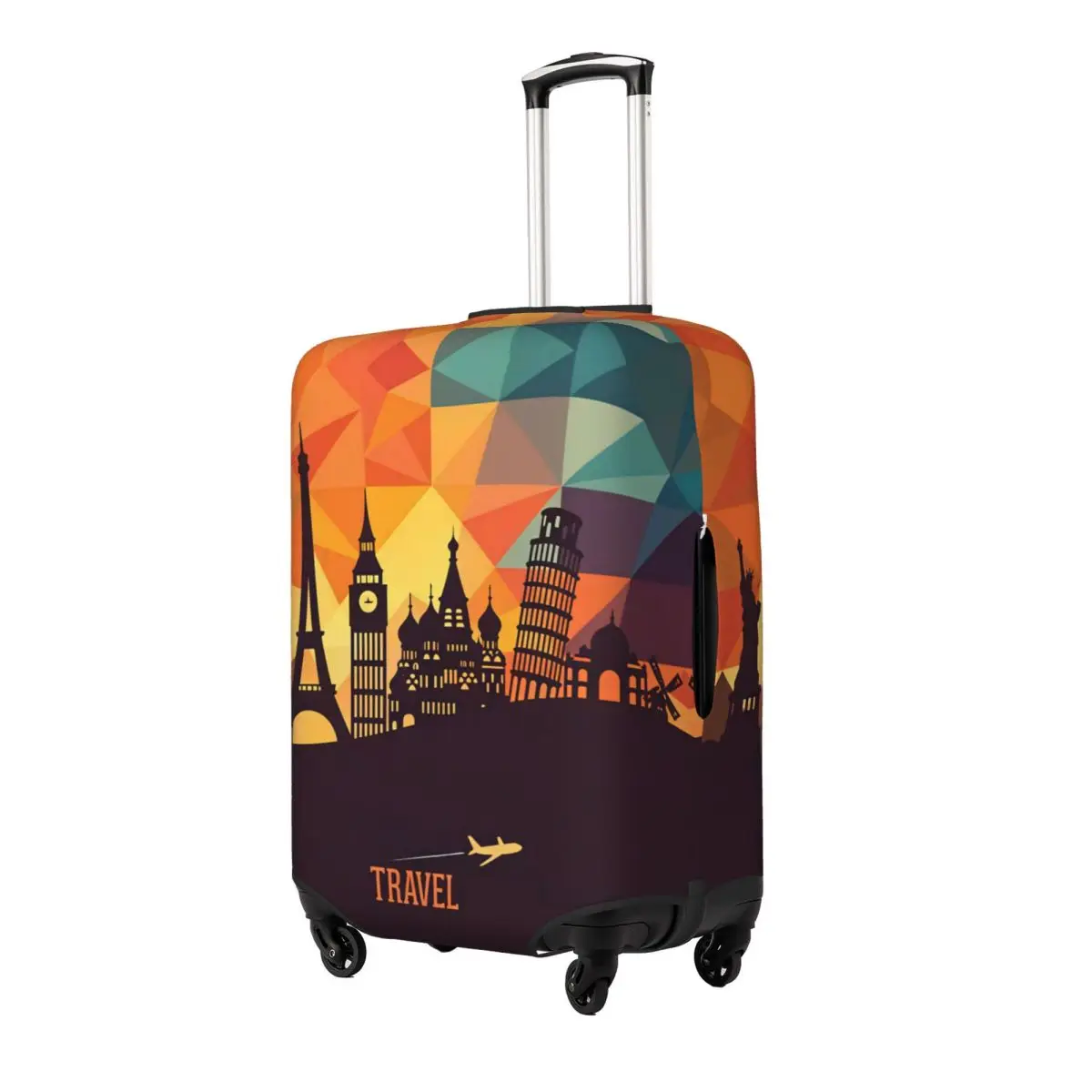 Travel Around The World Suitcase Cover Business Protector Vacation Practical Luggage Accesories