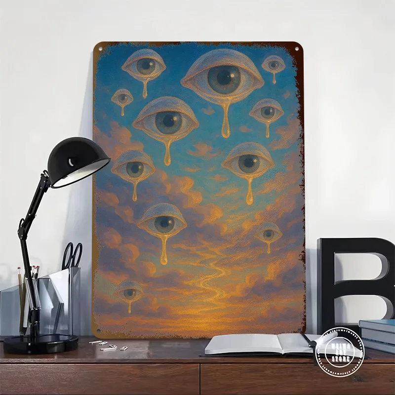 Tears of the Sky Metal Poster Customized Wall Art Retro Vintage Tinplate Signs for Home Decoration Gaming Office Decor Room Cozy