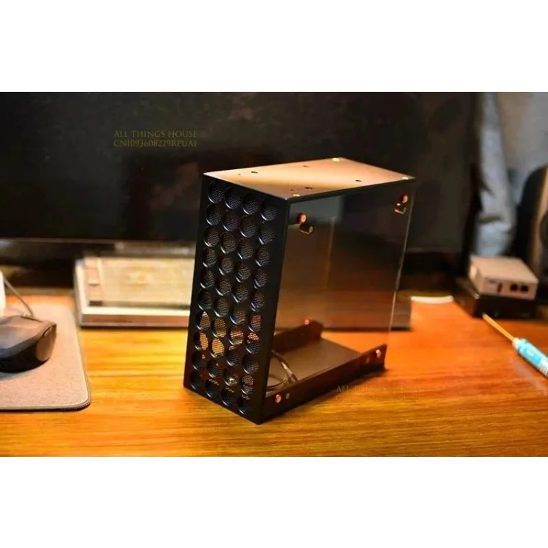 Captain S.V7-DC All-Aluminum Mini ITX DC Power Supply Chassis Supports Half-height PCI
