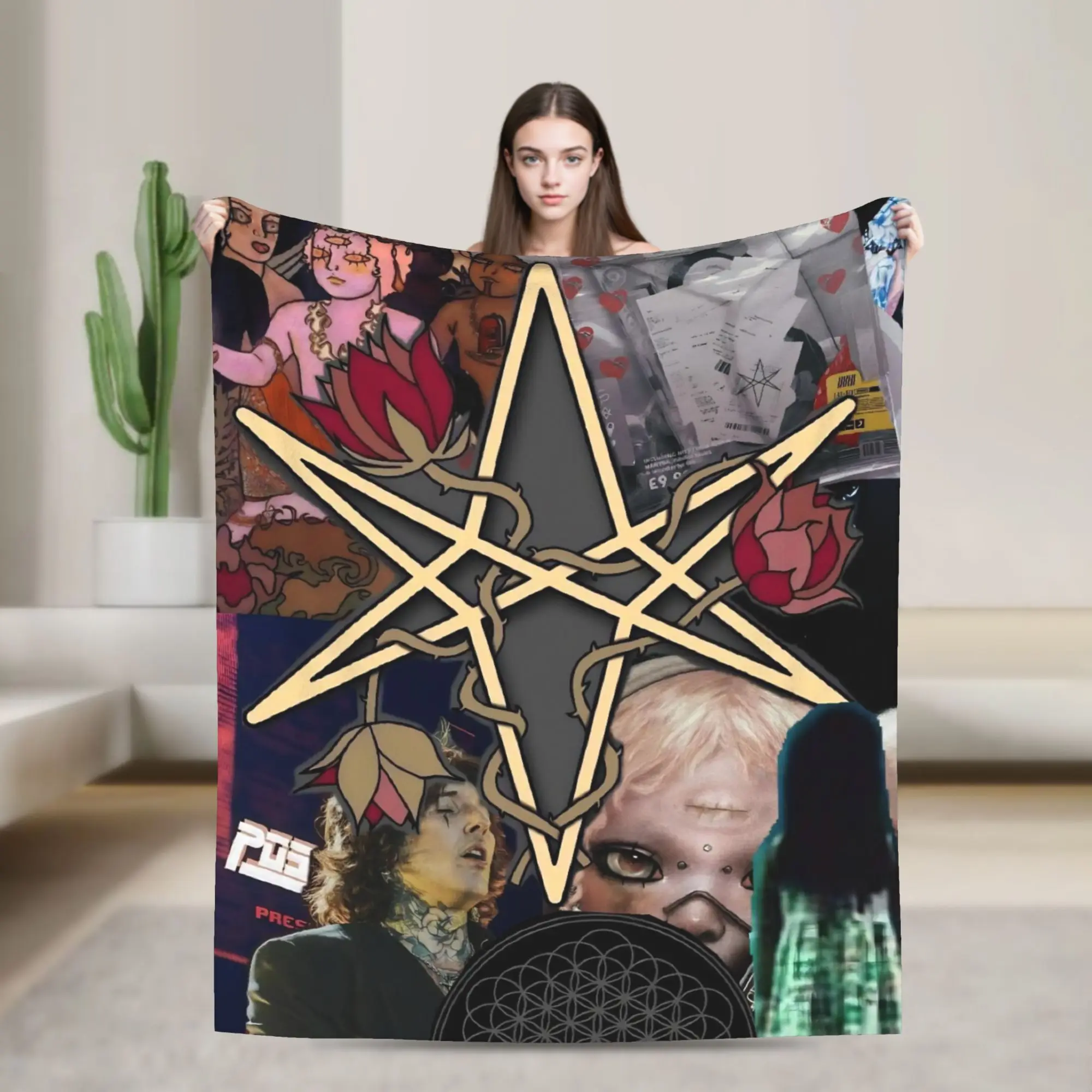 BMTH Bring Me The Horizon  Warm Soft Blankets  Camping Plush Throw Blanket Comfortable Bedroom Flannel Bedspread Sofa Bed Cover
