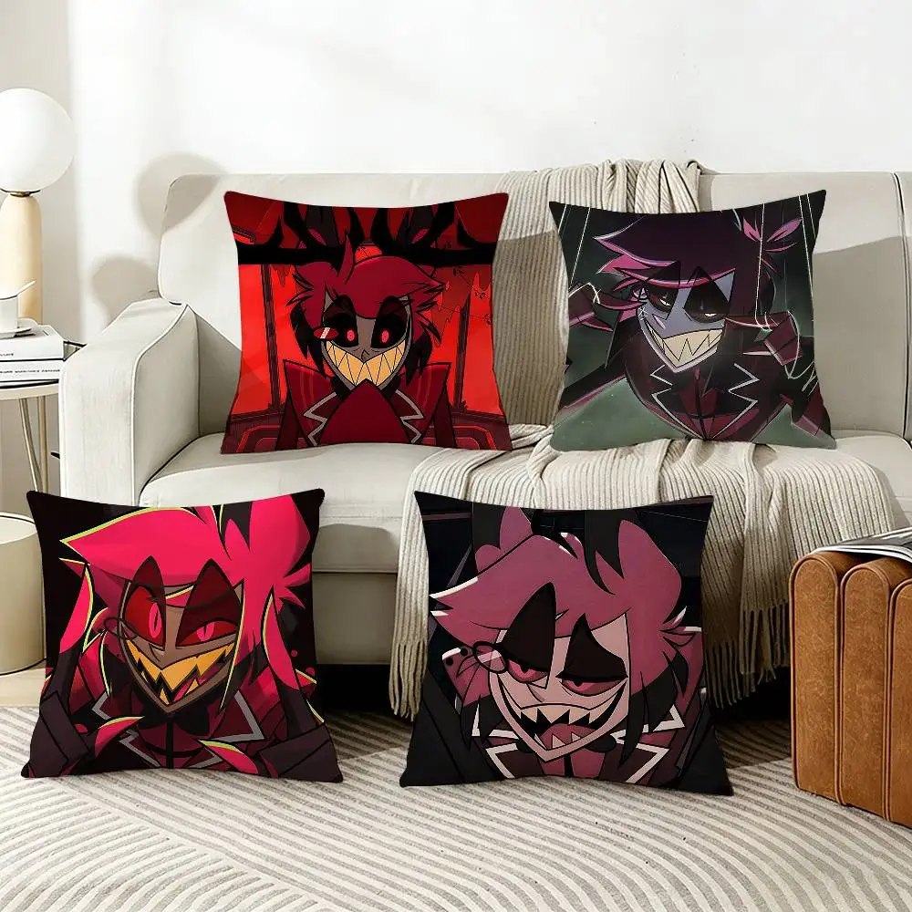 A-AlastorS R-Radio D-Demon Pillow Case Living Room Sofa Cushion Cover Suitable For Home Bedroom Room Decoration