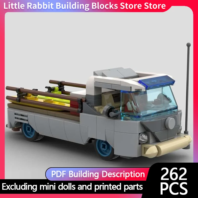 City Car Model MOC Building Bricks Light Multi-Purpose Truck Modular Technology Children Holiday Gifts Assemble Toys Suit